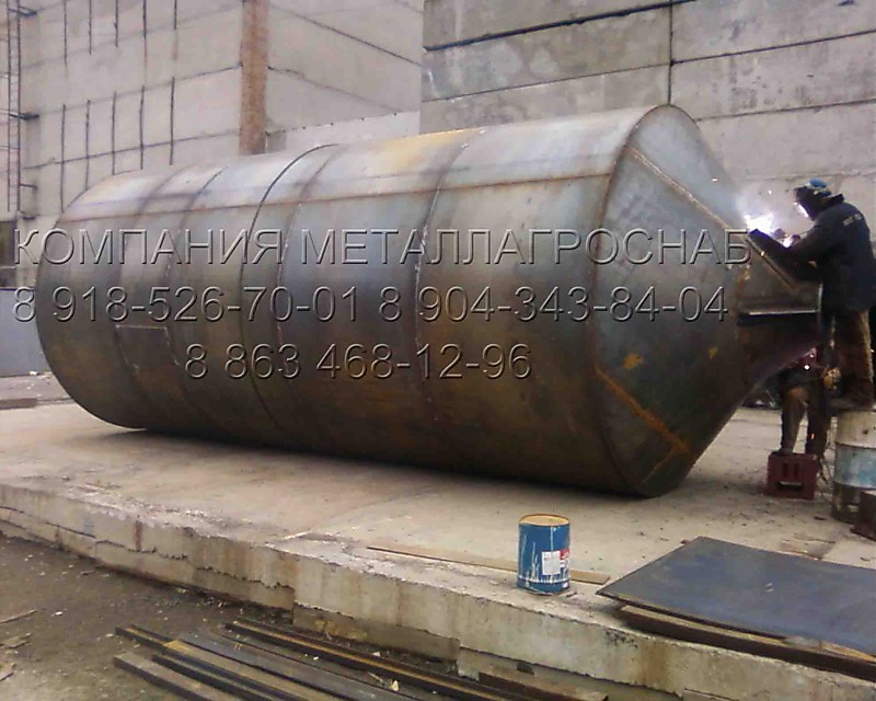 Силос 50 м3 для цемента, песка, сыпучих смесей, зерна, удобрений - купить в Таганроге, Ростове-на-Дону, Краснодаре, Воронеже, Ставрополе, Туле.